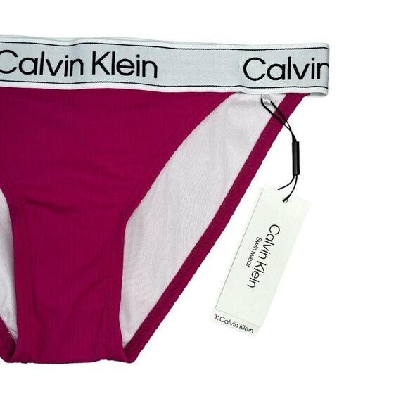 Calvin Klein Swim Bottoms Women's Size Small Logo Waistband Bikini - Picture 2 of 8